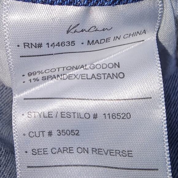 Kancan Stonewash Distressed Tapered Skinny Size 32 Stretchy, Waist from 18-20 - Picture 7 of 14